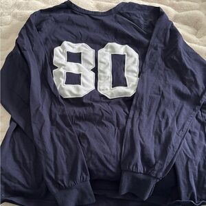 Edikted Navy Shirt with White Number Detail